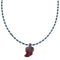 Hematite And Jasper Sterling Silver Leaf Southwestern Bead Necklace LX114433